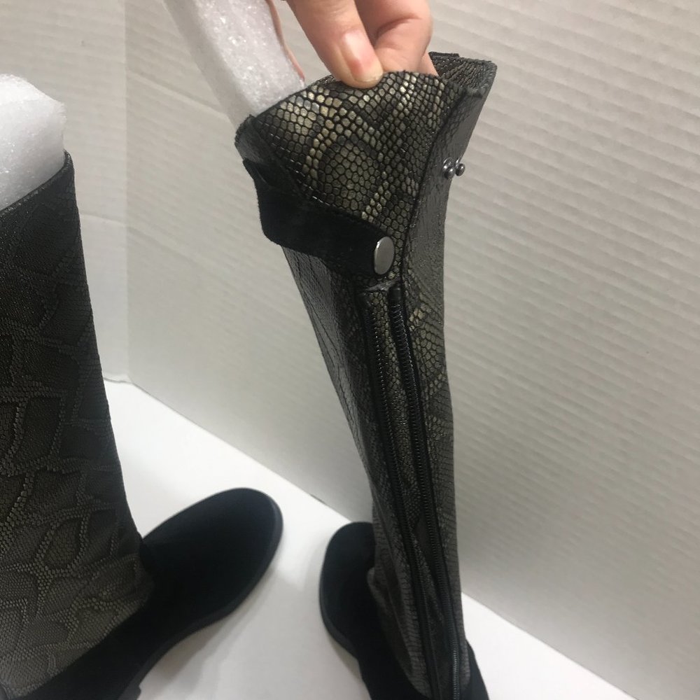 LDP Snake Print Leather Riding Boot - Picture 9 of 9